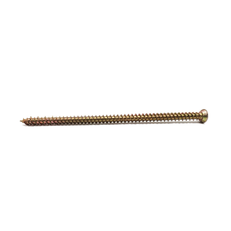 Torx drive small flat head self tapping screw yellow zinc plated