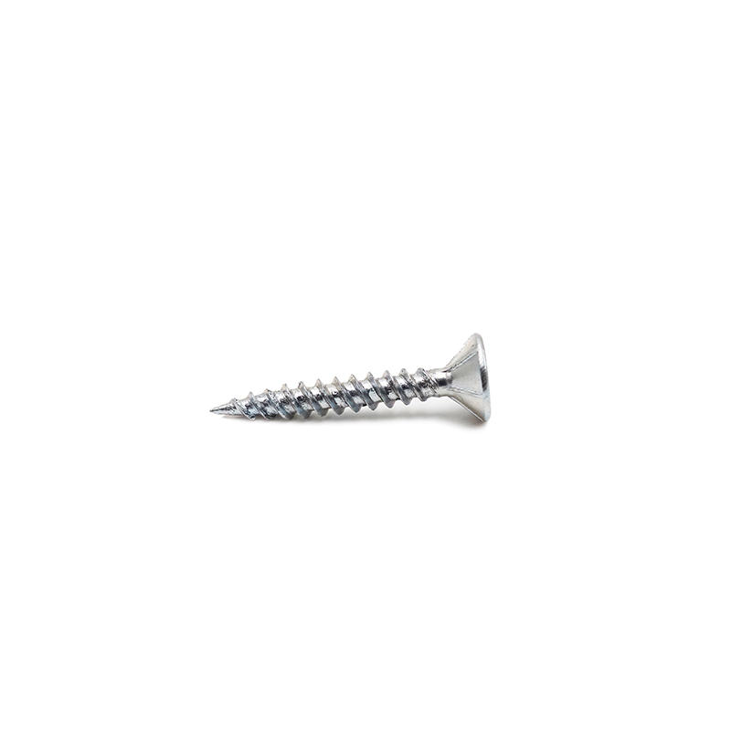 Phillips drive countersunk head with nibs chipboard screw bule white zinc plated with type 17