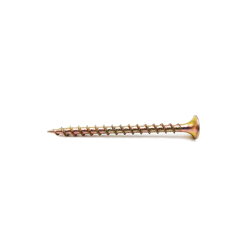 Phillips drive bugle head drywall screw yellow zinc plated coarse thread