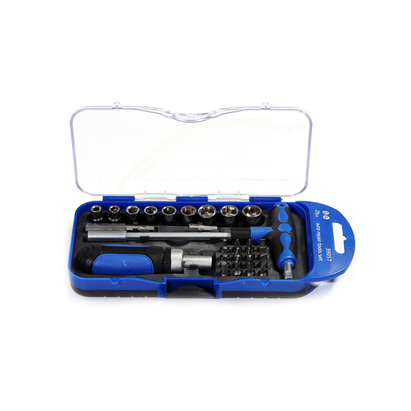 A combination of 38 ratchet wrenches