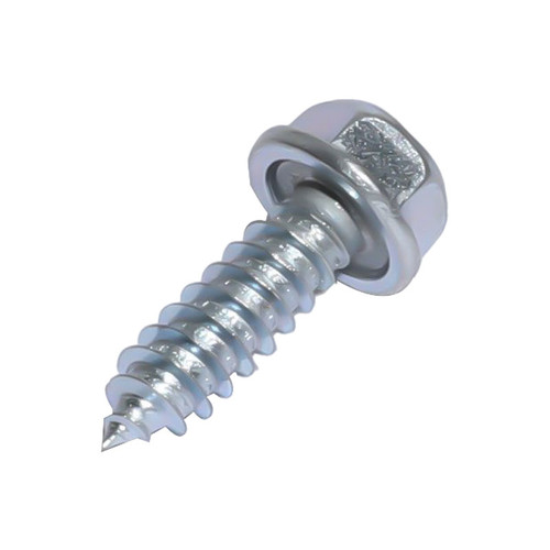 Hex washer head self tapping screw zinc plated