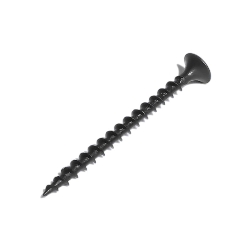 Phillips bugle head black screw coarse thread