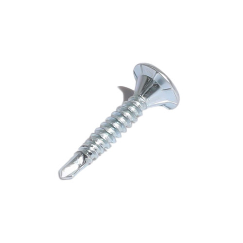 Phillips flat head with nibs self drilling screw zinc plated