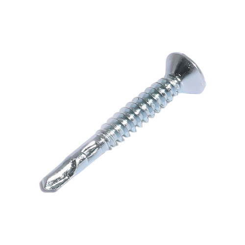 Phillips csk head self drilling screw with wings zinc plated