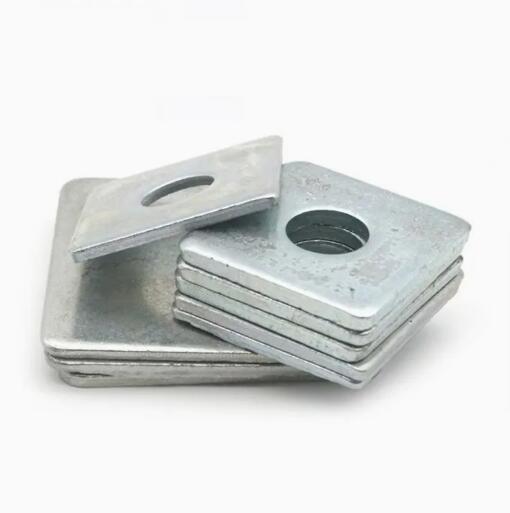 White Zinc Plate Durable Lingke Square Washers, M10 to M24 Specifications