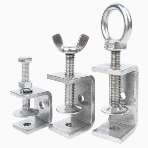 Heavy Duty 304 Stainless Steel Tiger Clamps Wide Jaw Opening, Ideal for Woodworking & Crafts